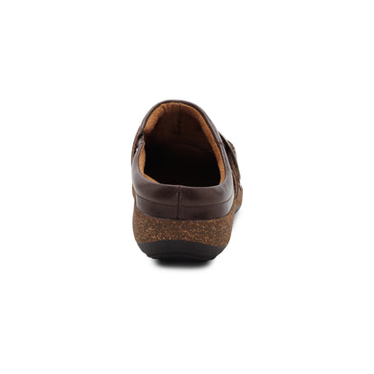 Daphne Slip-On Clog rear Angle #color_dark brown