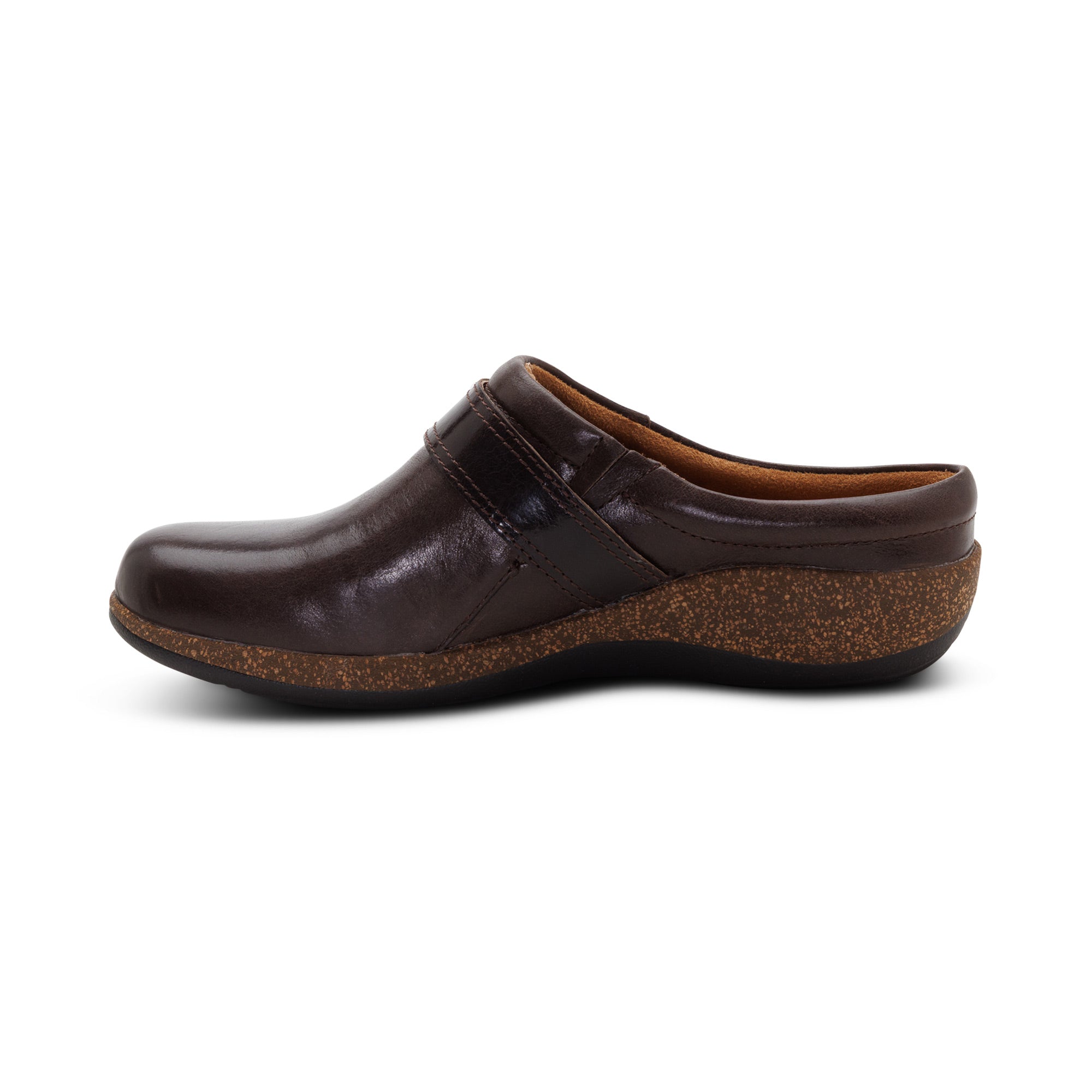 Daphne Slip-On Clog left Angle #color_dark brown