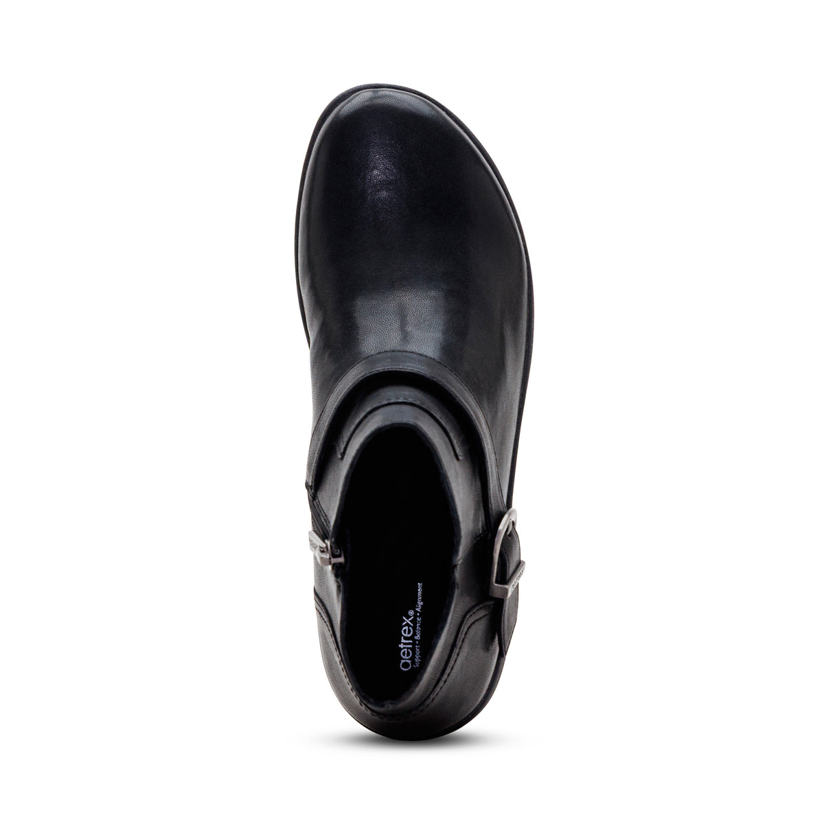 Leah Buckle Bootie top Angle #color_black