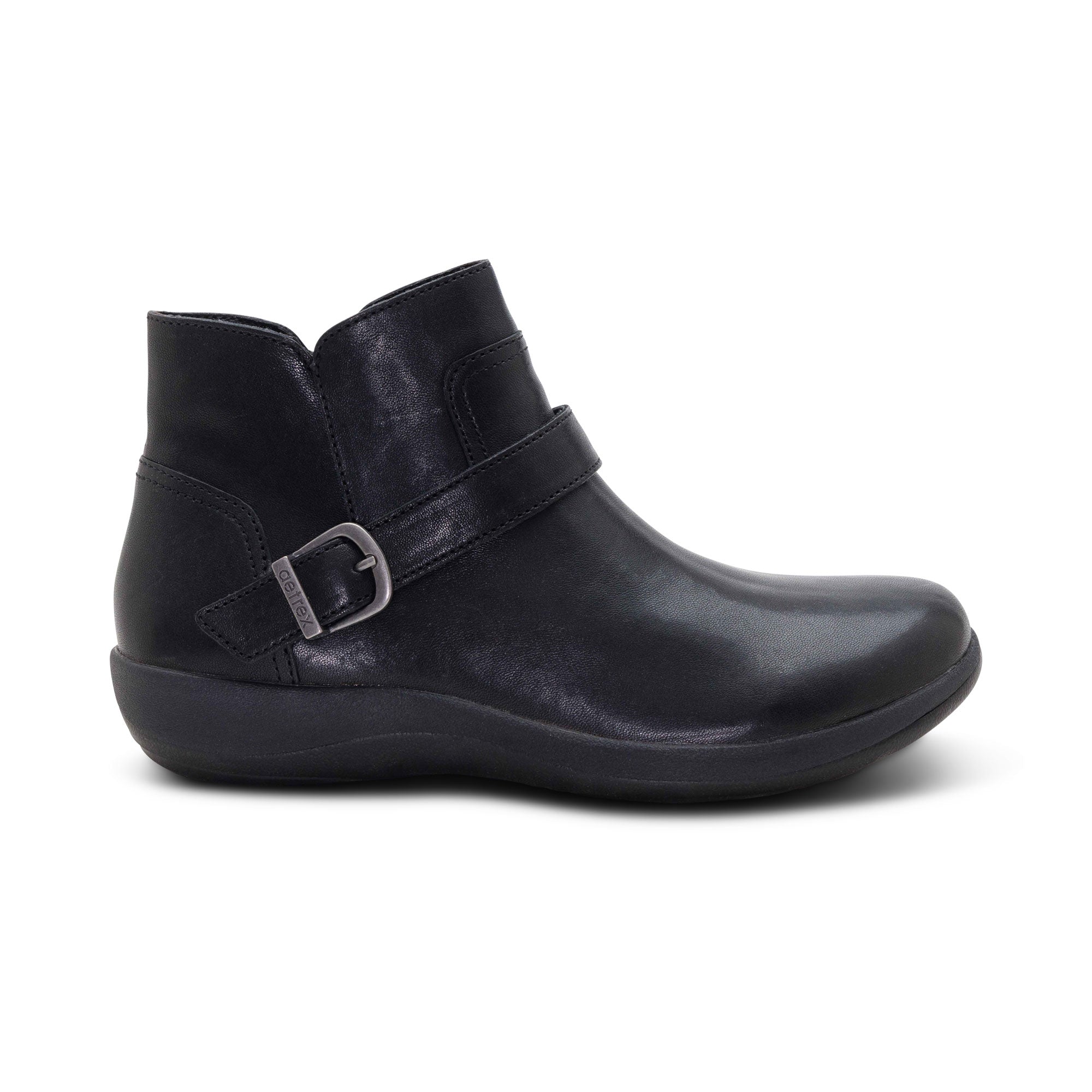 Leah Buckle Bootie right Angle #color_black