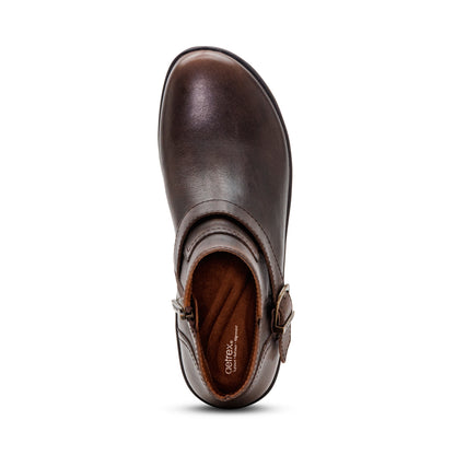 Leah Buckle Bootie top Angle #color_earth