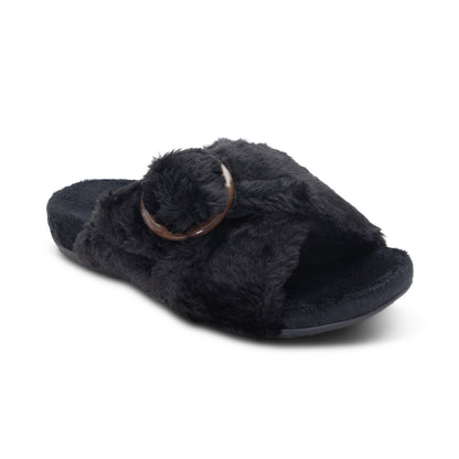 Macy Open-Toe Slipper catalog Angle #color_black