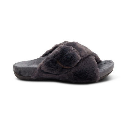 Macy Open-Toe Slipper right Angle #color_charcoal
