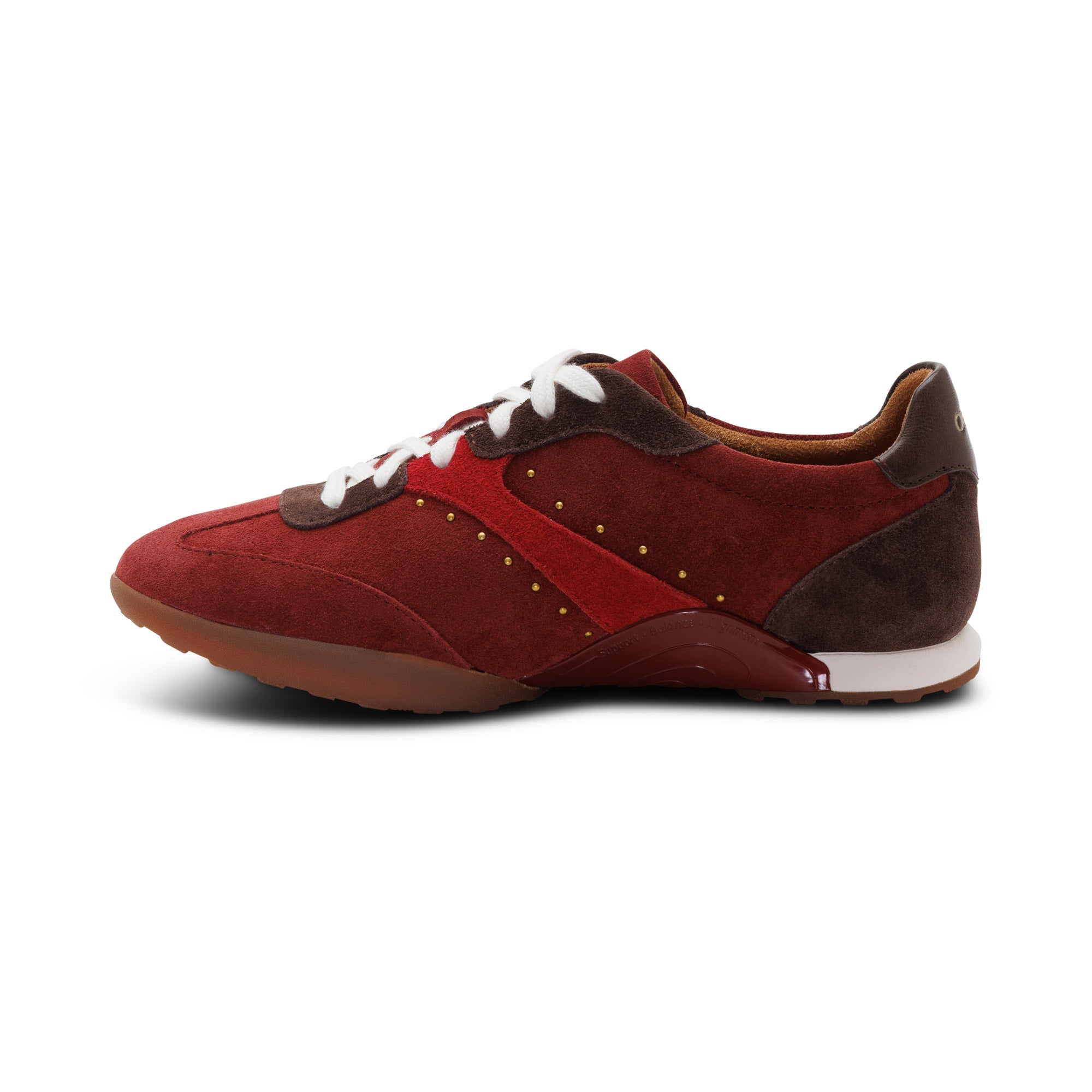 Sloane Arch Support Sneaker left Angle #color_burgundy velvet