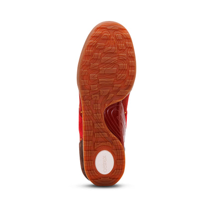 Sloane Arch Support Sneaker bottom Angle #color_burgundy velvet