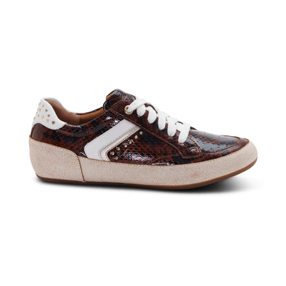 Tess Arch Support Sneaker right Angle #color_brown snake