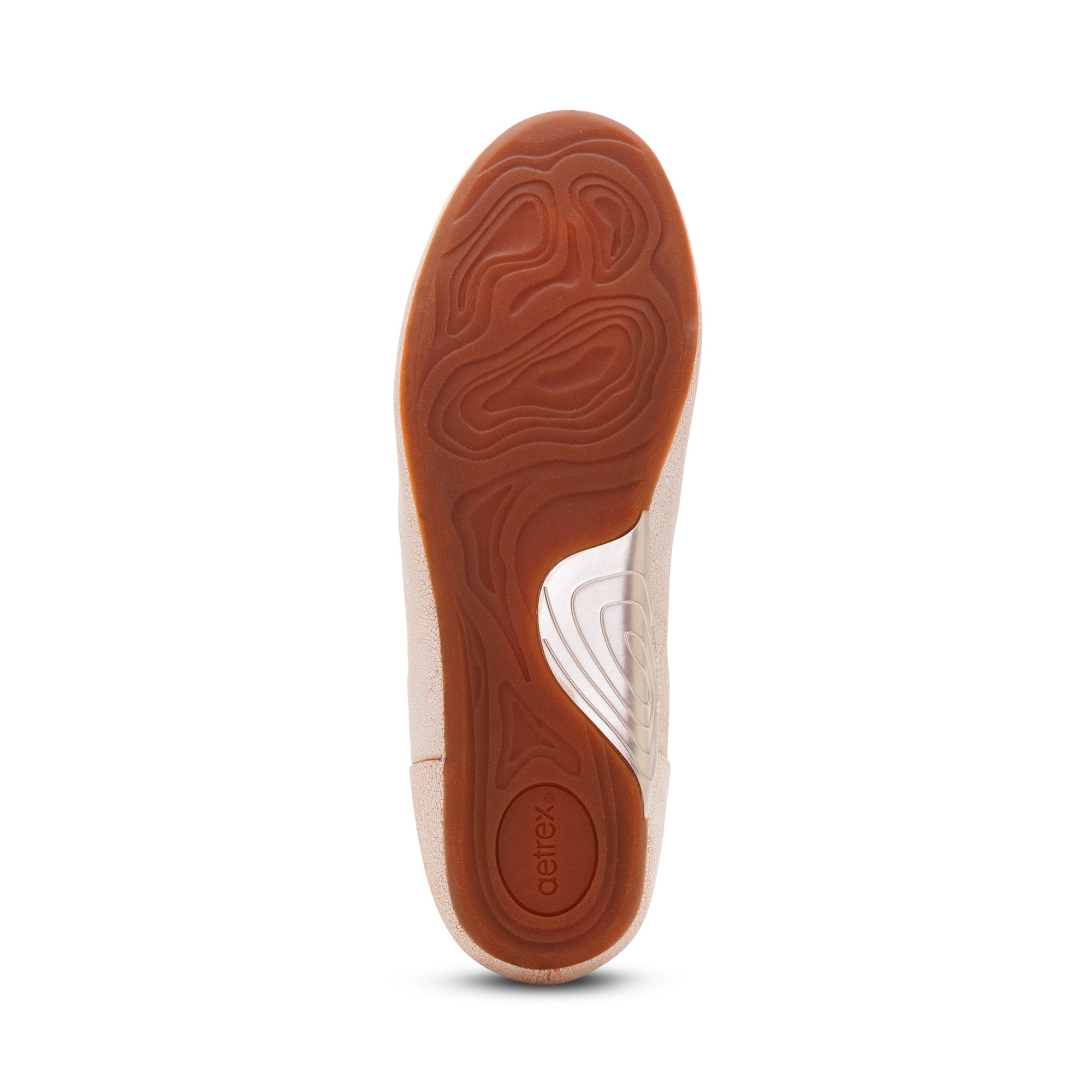 Tess Arch Support Sneaker bottom Angle #color_brown snake
