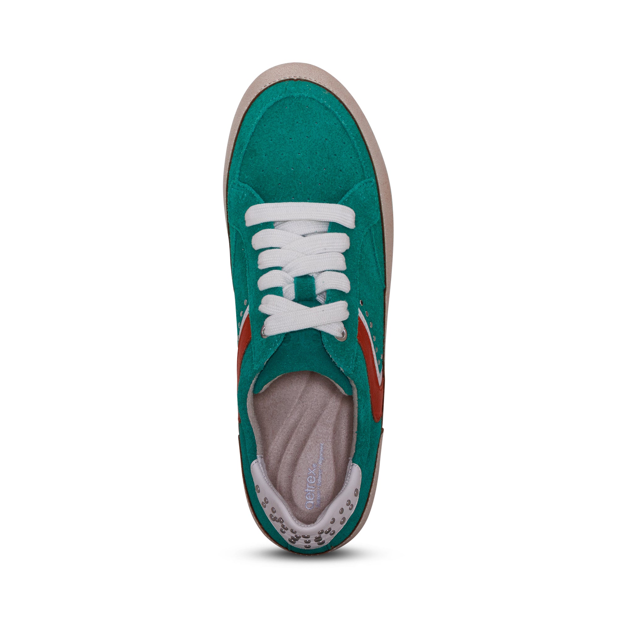 Tess Arch Support Sneaker top Angle #color_emerald