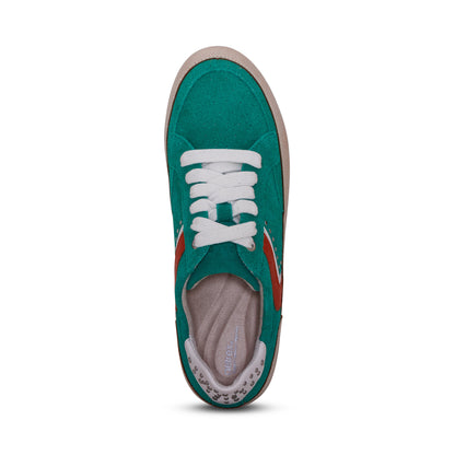 Tess Arch Support Sneaker top Angle #color_emerald