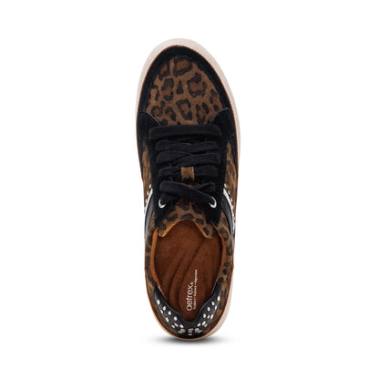 Tess Arch Support Sneaker top Angle #color_leopard