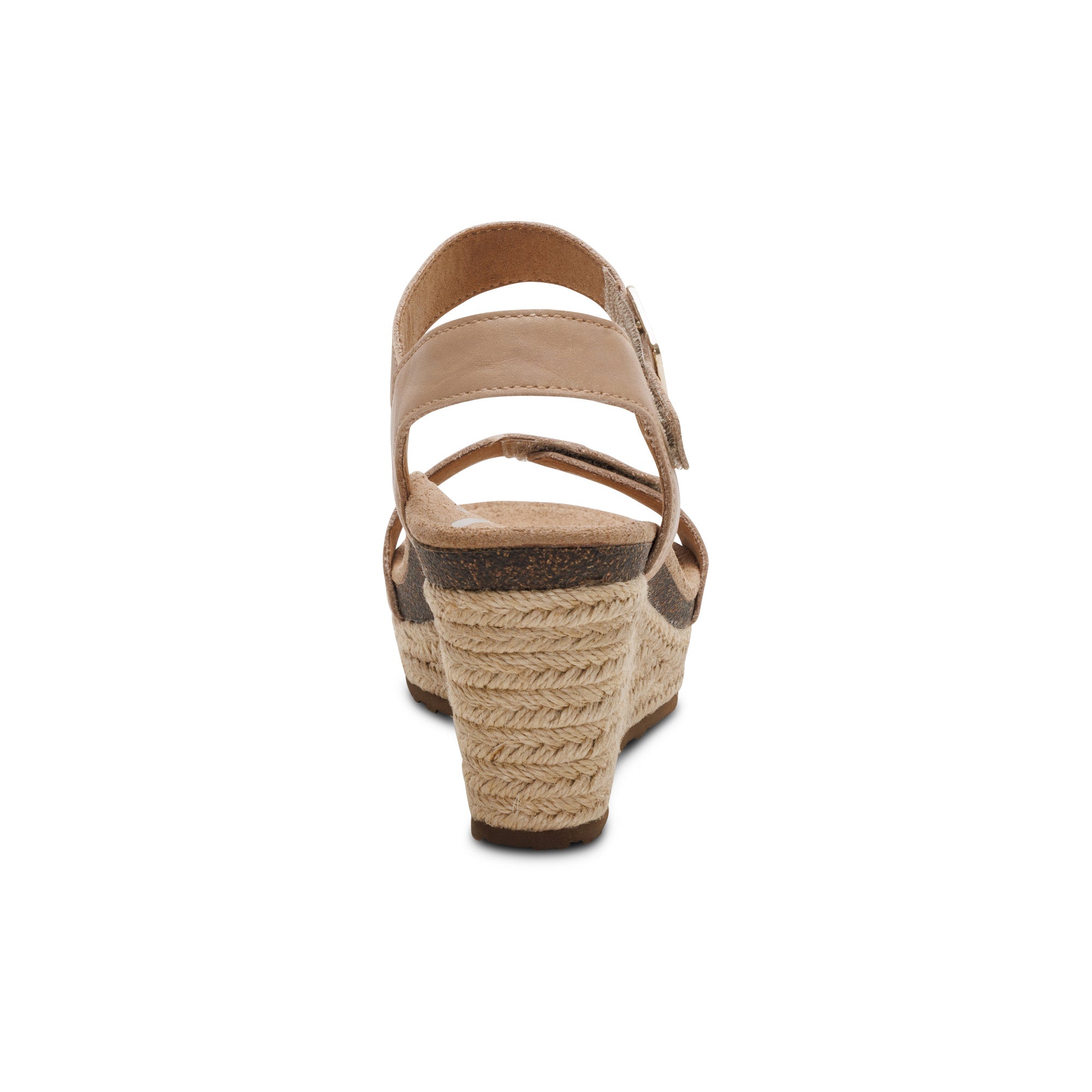 Sydney Quarter Strap Espadrille Wedge rear Angle #color_bone