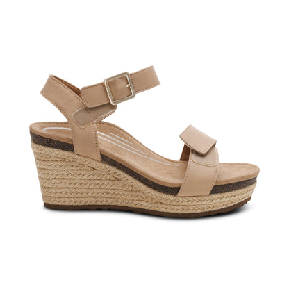 Sydney Quarter Strap Espadrille Wedge extra2 Angle #color_bone