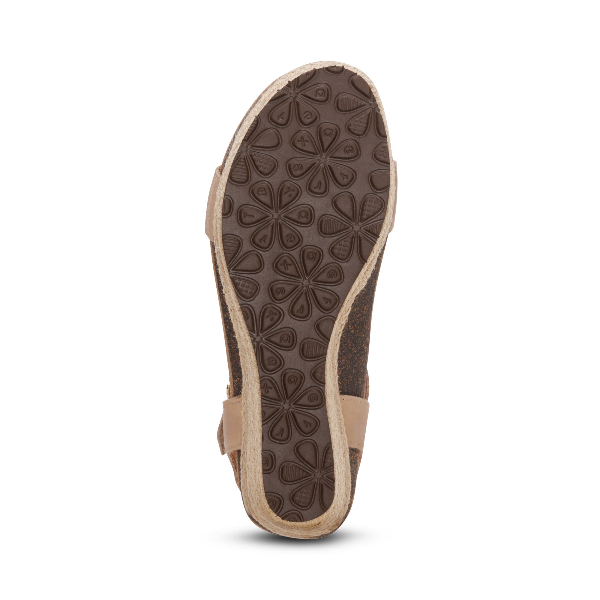 Sydney Quarter Strap Espadrille Wedge bottom Angle #color_bone