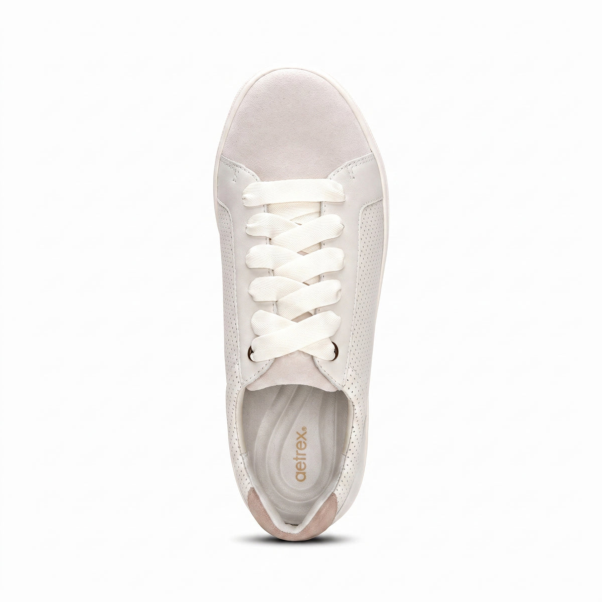 Courtney Lace-up Sneaker top Angle #color_chalk