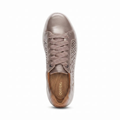 Courtney Lace-up Sneaker top Angle #color_white gold cutout
