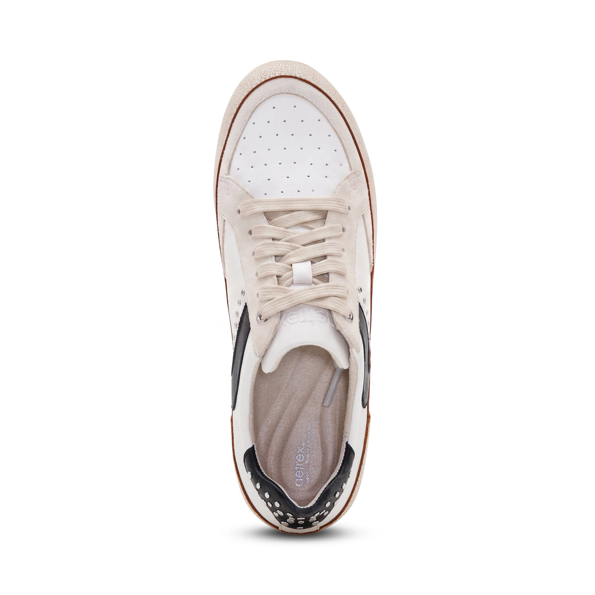Tess Arch Support Sneaker top Angle #color_white