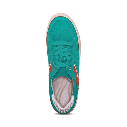 Tess Arch Support Sneaker top Angle #color_emerald