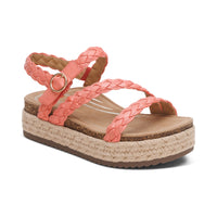 Julia-Arch-Support-Platform-Sandal #color_coral