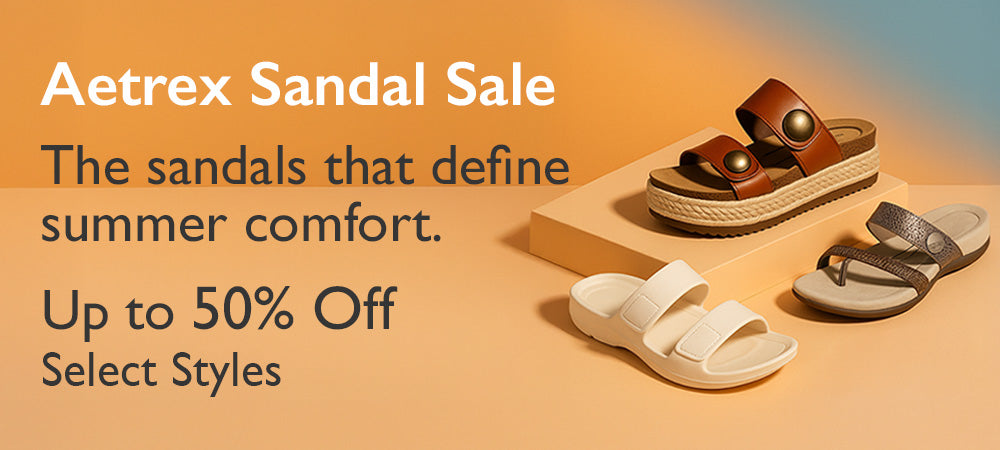 Aetrex Sandal Sale. The sandals that define summer comfort. Up to 50% Off Select Styles