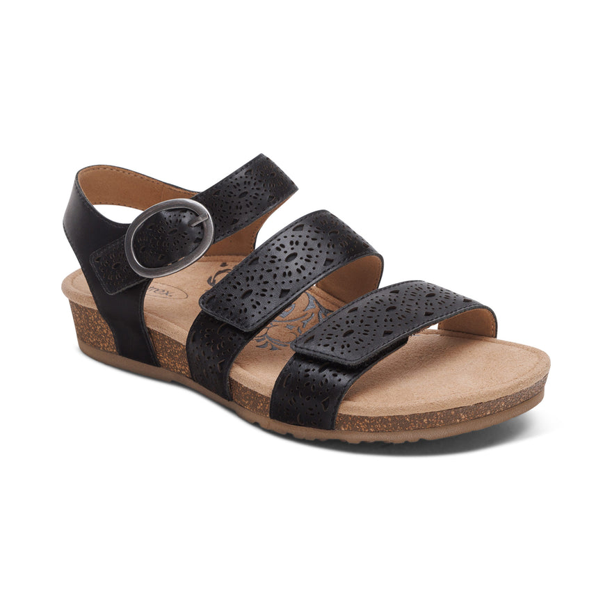 Lilly-Adjustable-Quarter-Strap-Sandal #color_black-cutout