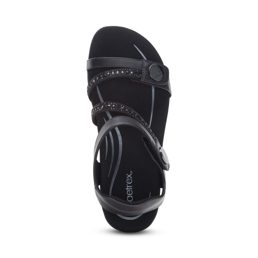 Jess-Adjustable-Quarter-Strap-Sandal #color_black-sparkle