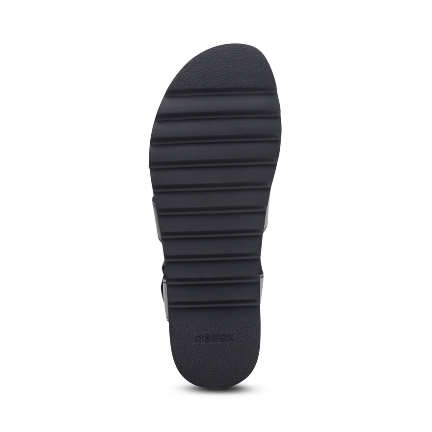 Romy-Quarter-Strap-Cork-Flat-Sandal #color_black