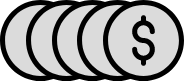 3 dollar sign icon