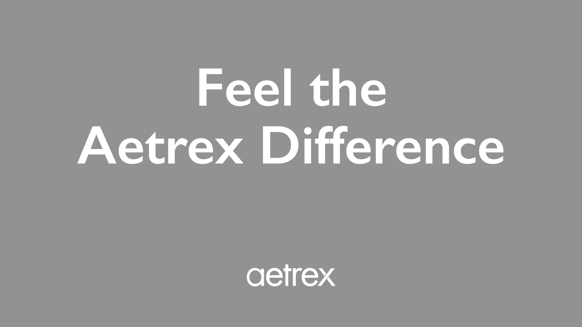Gray background with 'Feel the Aetrex Difference' text and Aetrex logo.