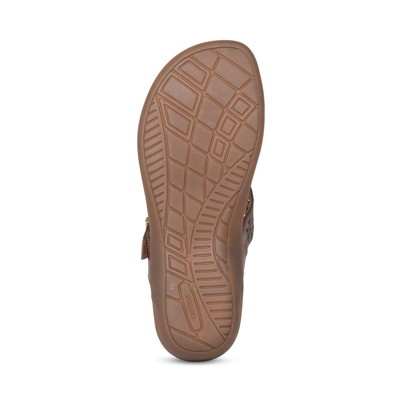 Rita Adjustable Thong Sandal - Bronze - Orthopedic Sandals