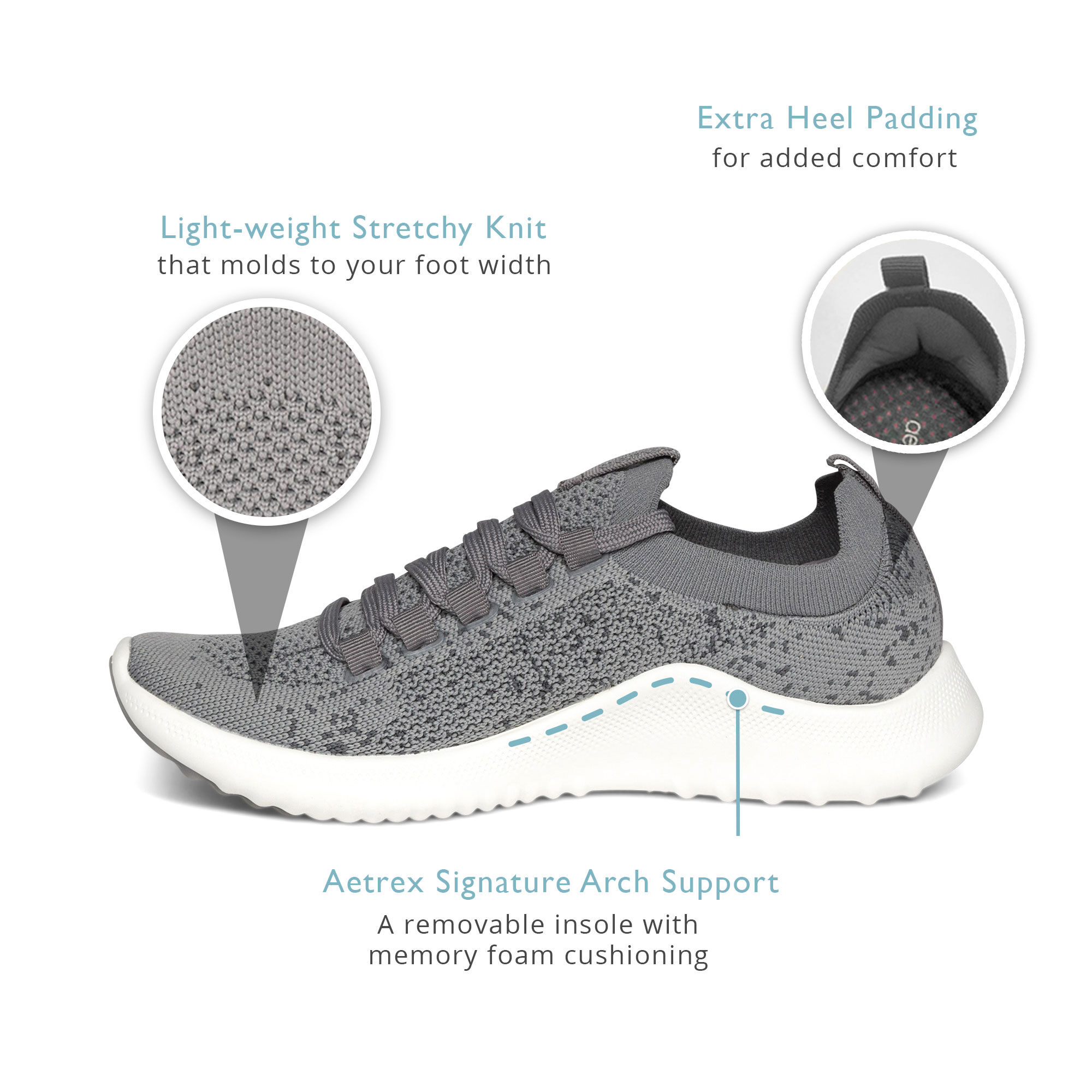 walking shoes with arch support