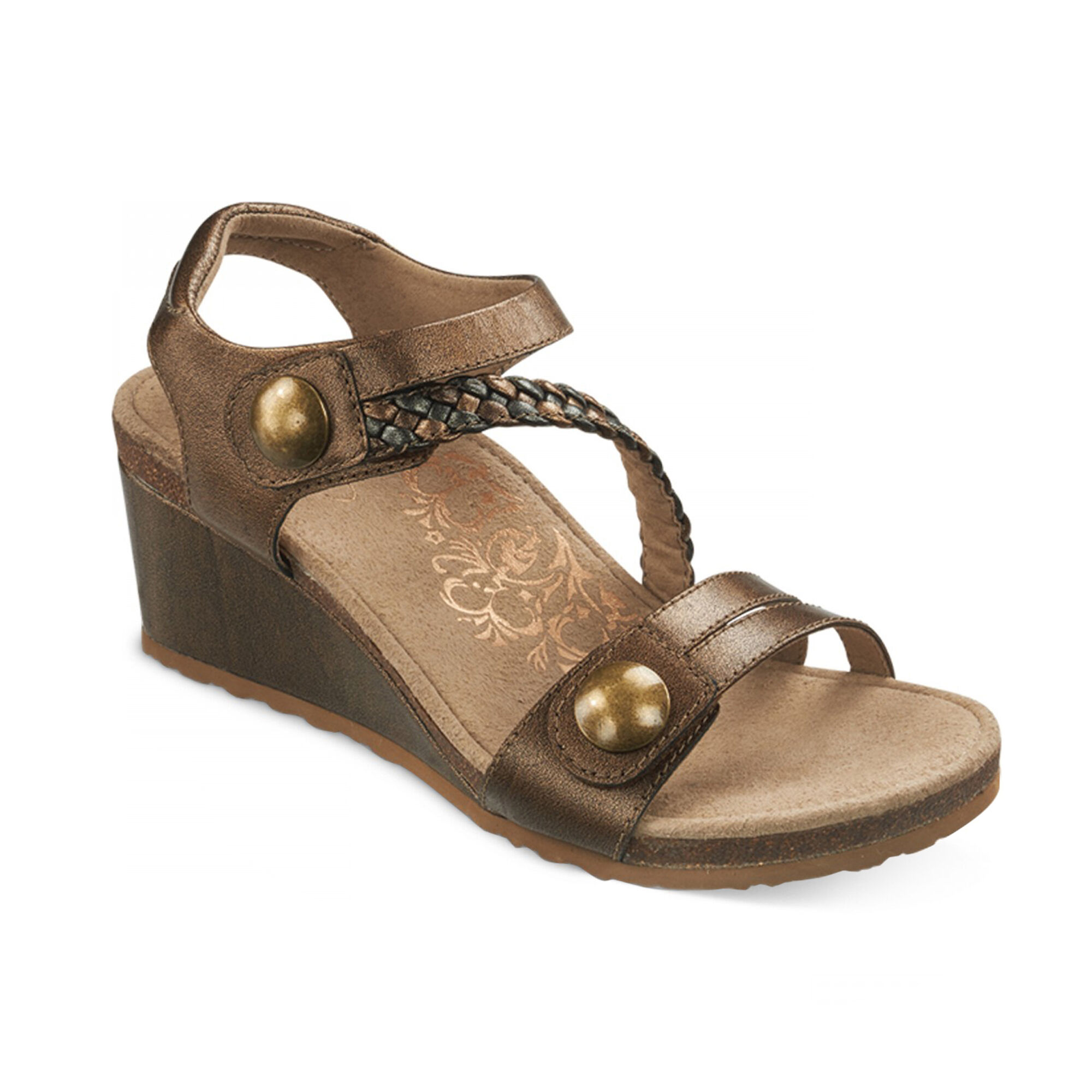 bronze wedge sandals