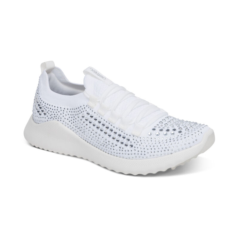 Carly Arch Support Sneakers-white-sparkle