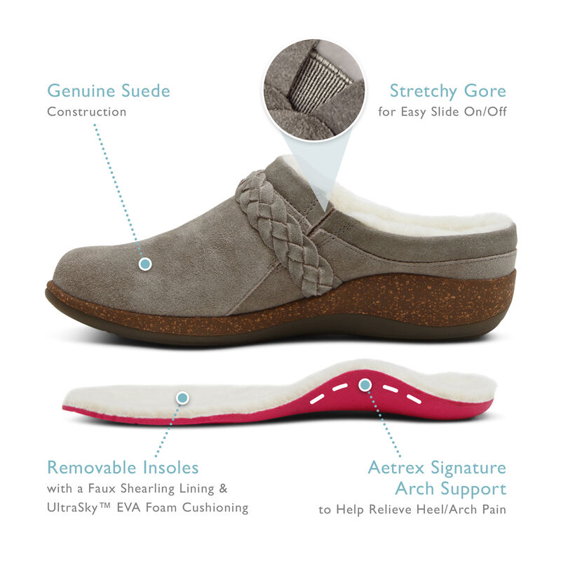 Fleece slipper with ankle elastic - Simply Therapy