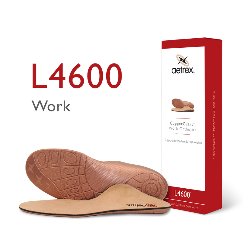 Refinement Dismiss Per Aetrex Mens' Work Insoles|Best Arch Support For Work Boots
