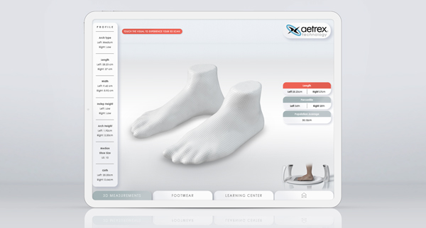 Aetrex Albert Foot Scanner Dashboard