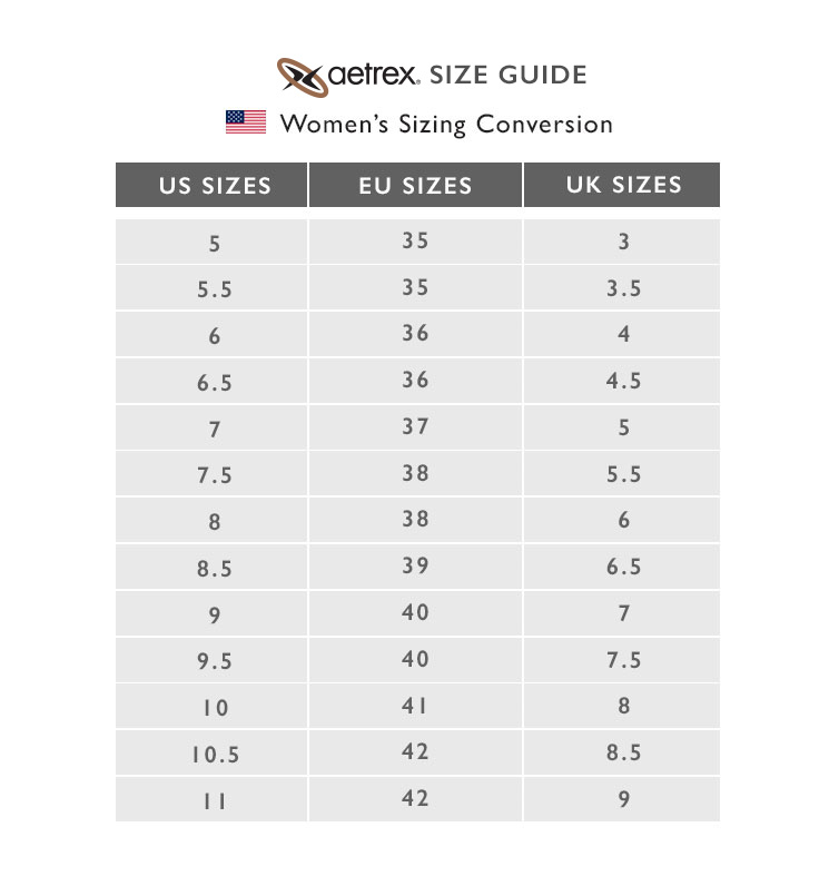 Us Size Chart Compared To Uk