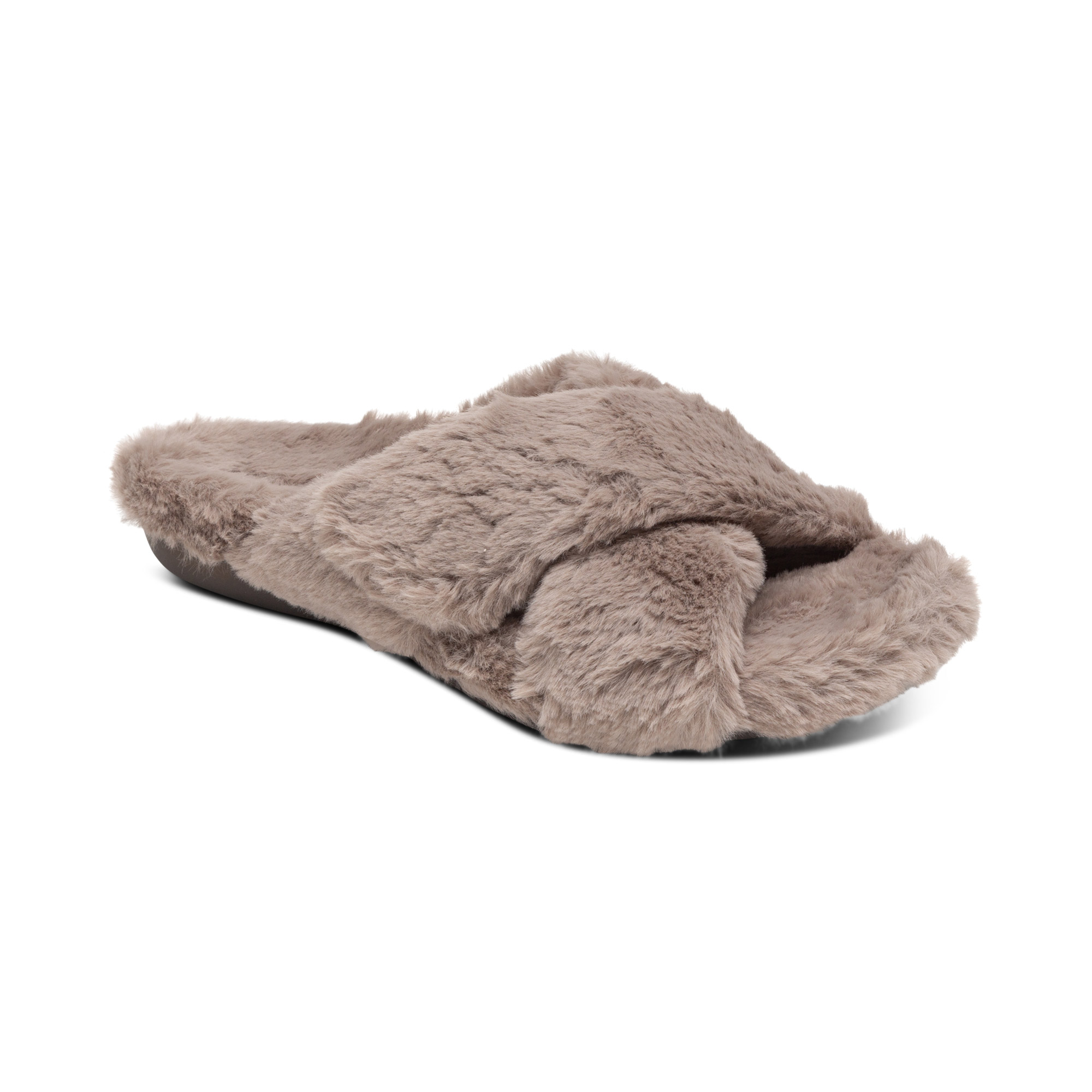 Furry Faux Fur Fuzzy Slippers Cute Fluffy Sandals, Pink, 24 Pairs