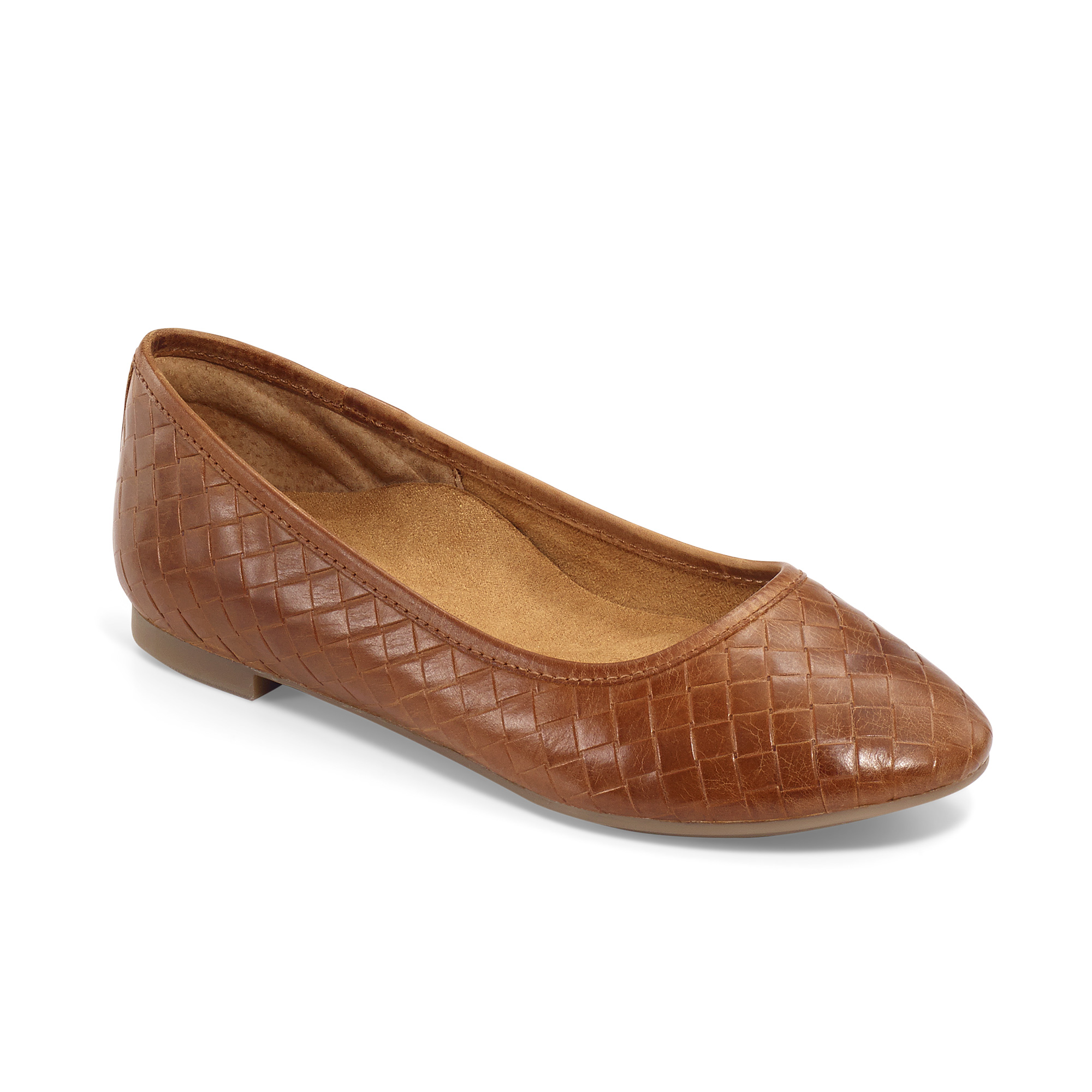 Lyla Cognac Ballet Flat with Arch Support